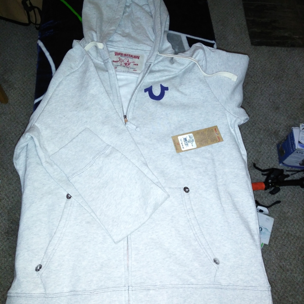 True Religion zip front hoody